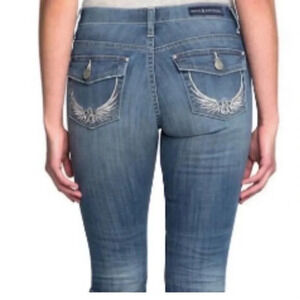 ROCK & REPUBLIC Kendall Cropped Denim Blue Sz 10